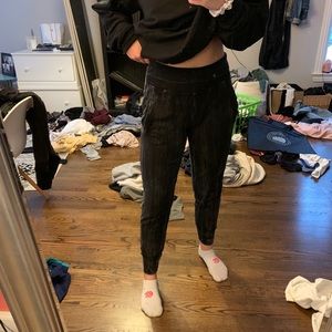 black and white joggers